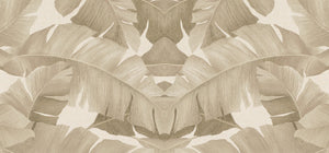 front design image of palm leaves in beige tones as used on a gift envelope