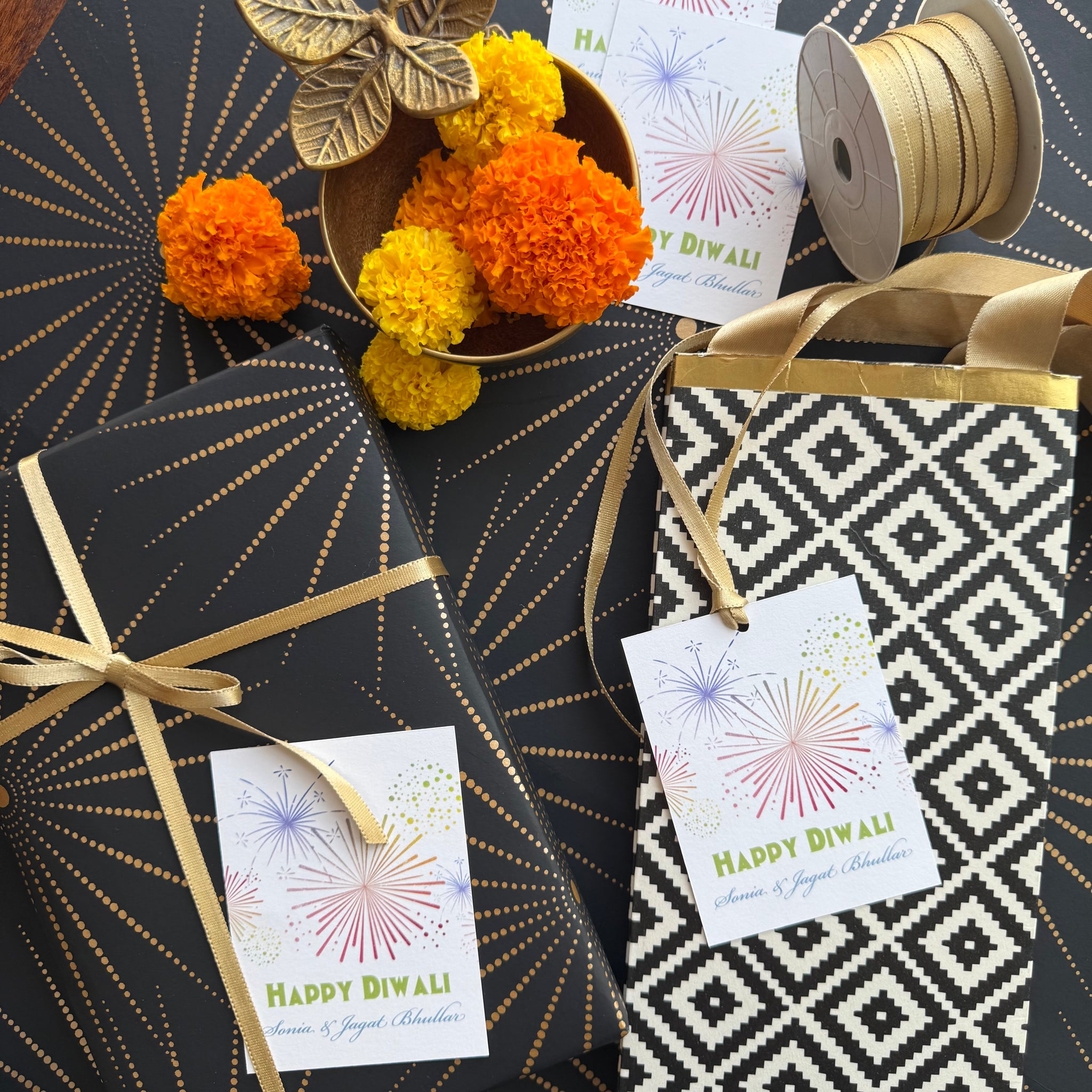 Personalised Ribbon Tags - Fireworks – Labelshabel