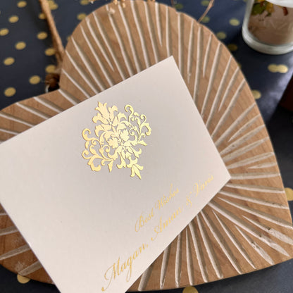 Cream card with fancy ep motif
