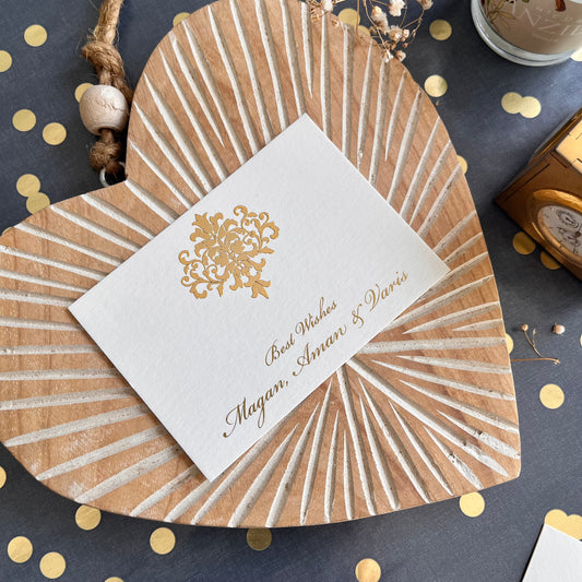 royal personalised flat card
