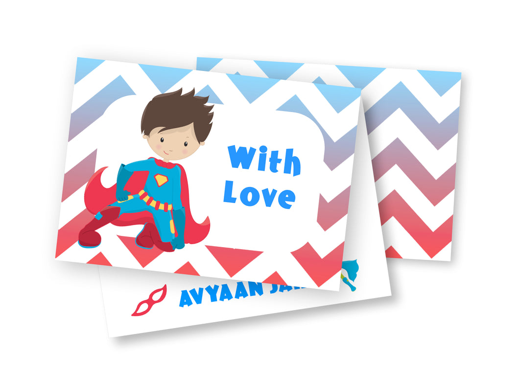 Personalised Folded Card - Superhero