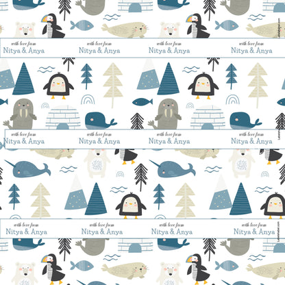 Personalised Wrapping Paper - Arctic Pals
