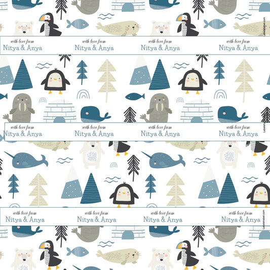 Personalised Wrapping Paper - Arctic Pals
