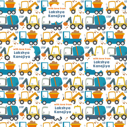 Personalised Wrapping Paper - Dust Diggers