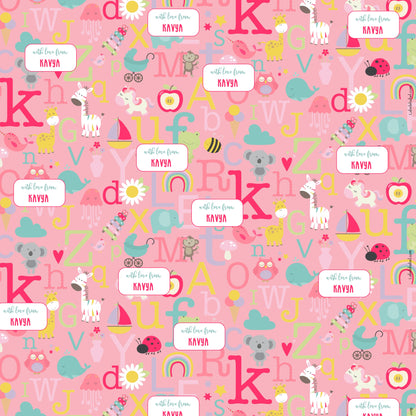 Personalised Wrapping Paper - Alphabet Soup