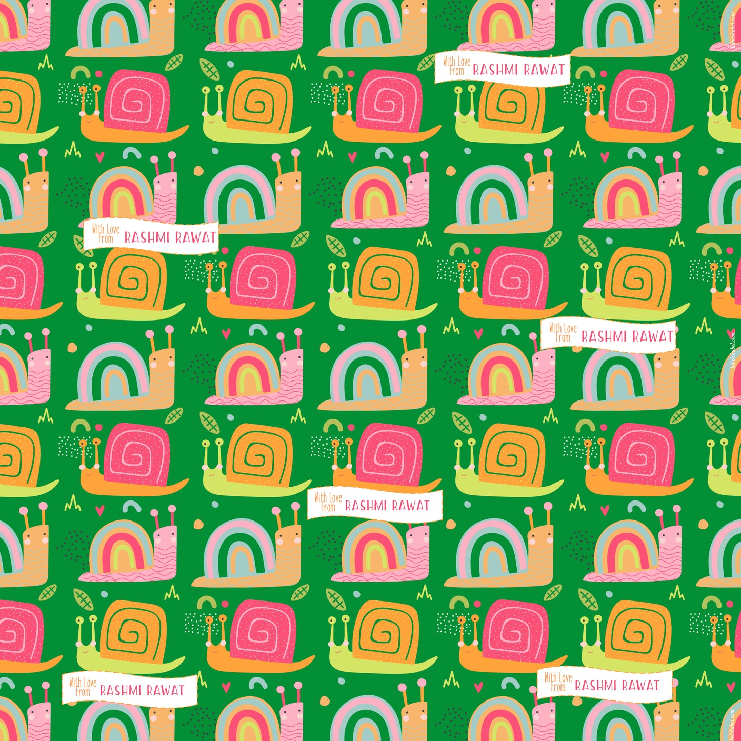 Personalised Wrapping Paper - Snail Trail