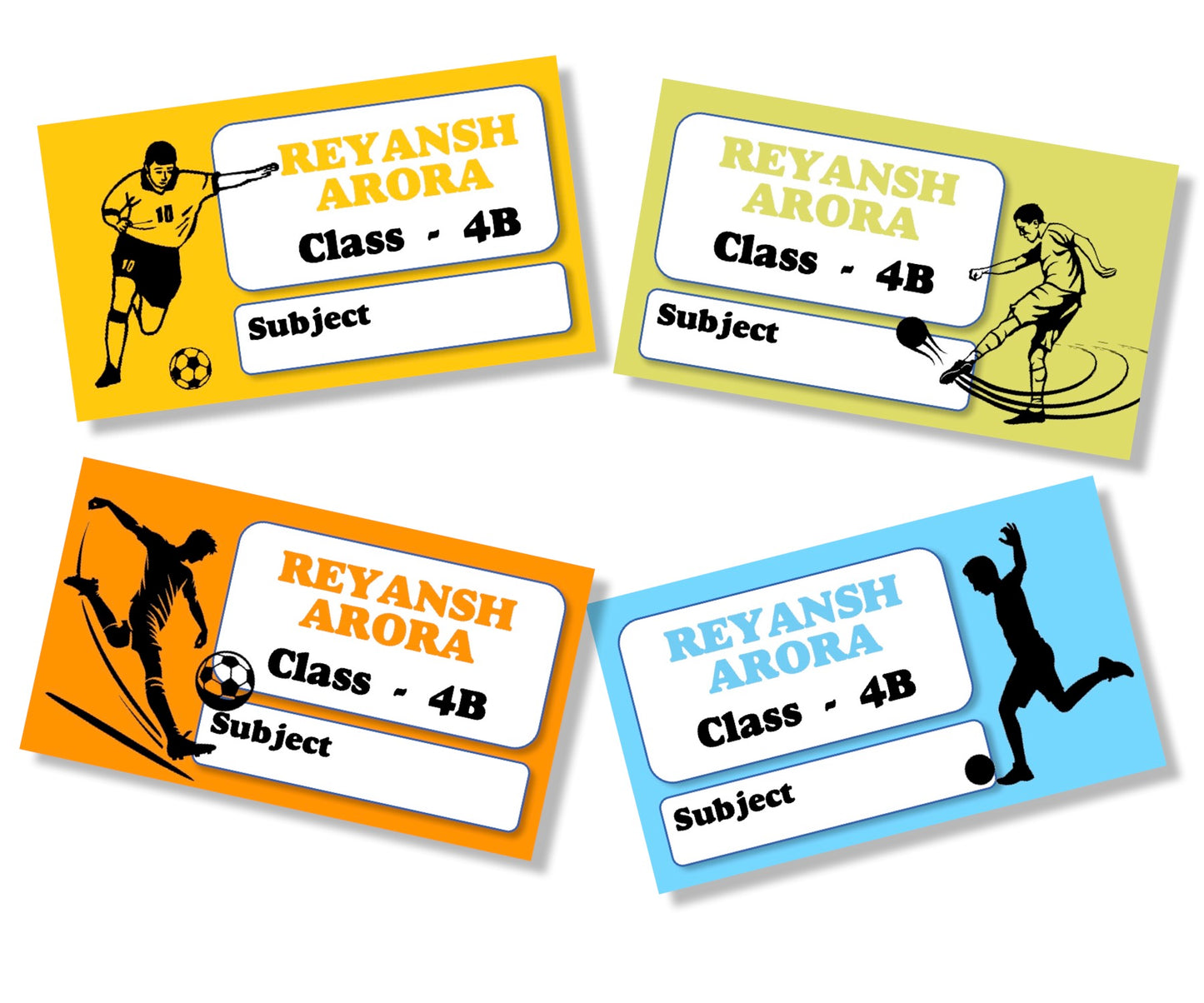 Personalised School Book Labels - Football Mania