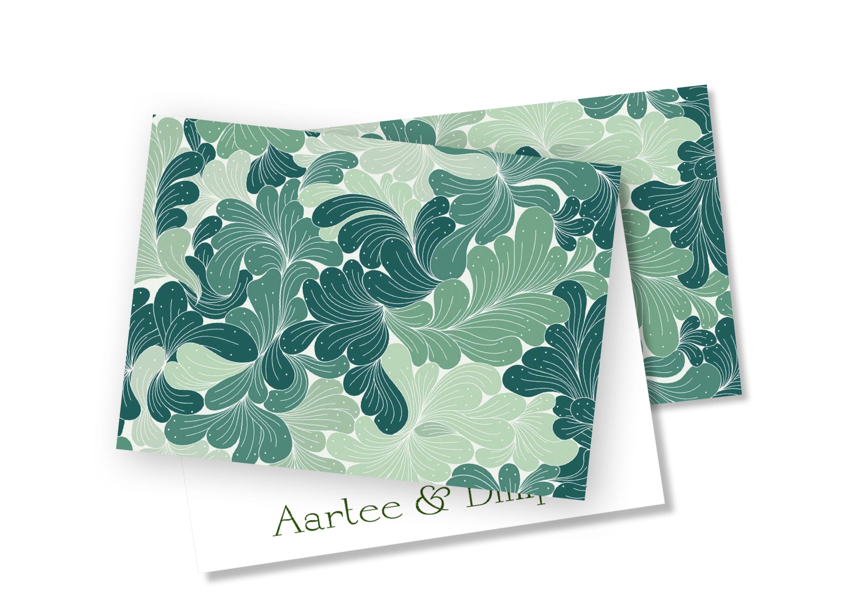 Personalised Folded Card - Fern
