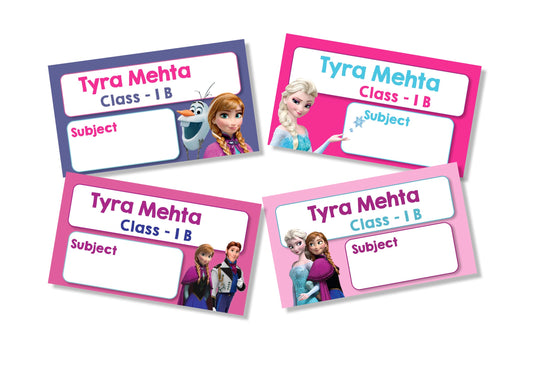 Personalised School Book Labels - Frozen