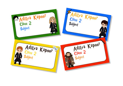 Personalised School Book Labels - Potter Mania
