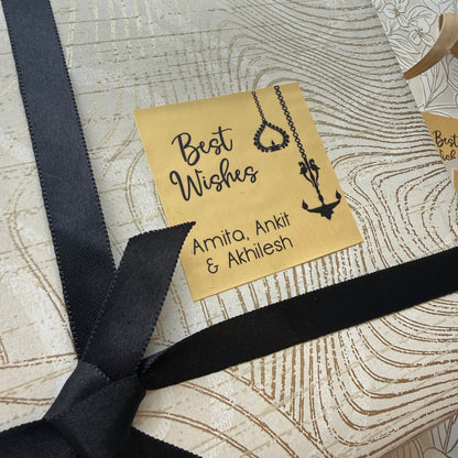 gift label with traditional lamps design