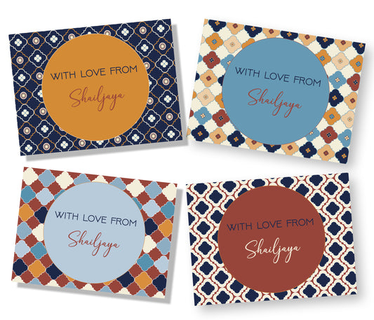 gemotric bold card card set of 4