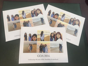 3 copies of the same book of 3 girl friends of a GOA trip in 2016
