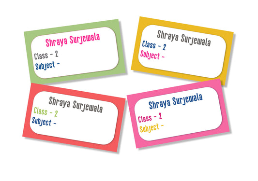 Personalised School Book Labels - Oh So Pretty