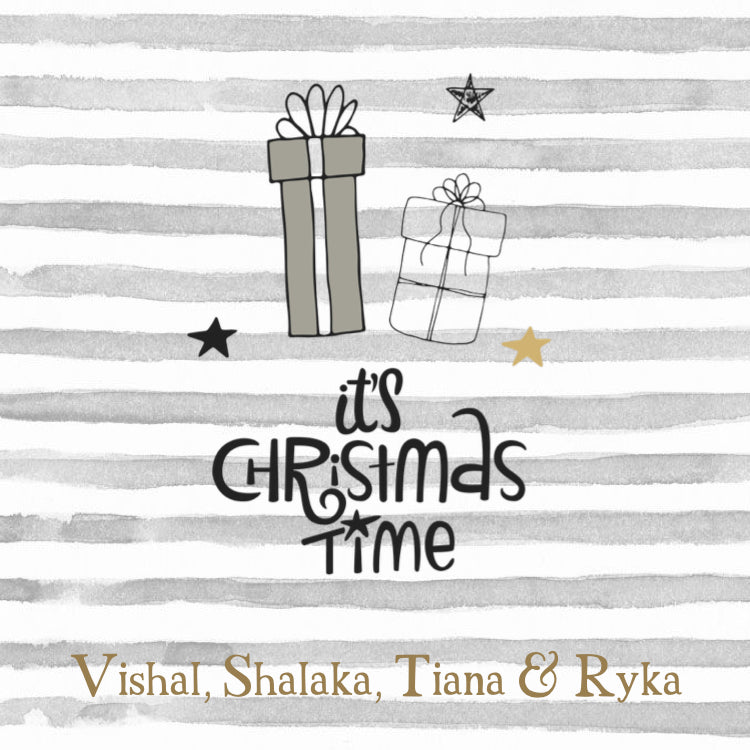 Gift Label - Silver Tinsel