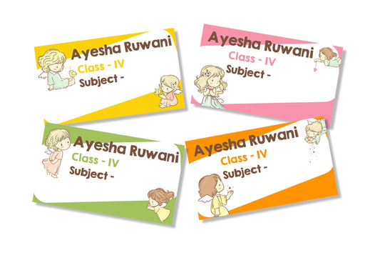 Personalised School Book Labels - Sweet Angel