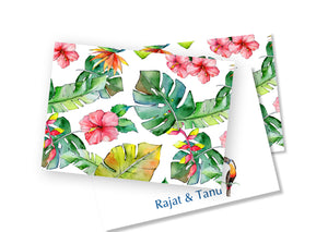 Personalised Folded Card - Tropical