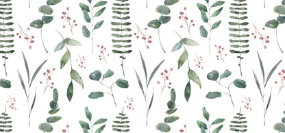 money envelope front design with different green leaves on a white background