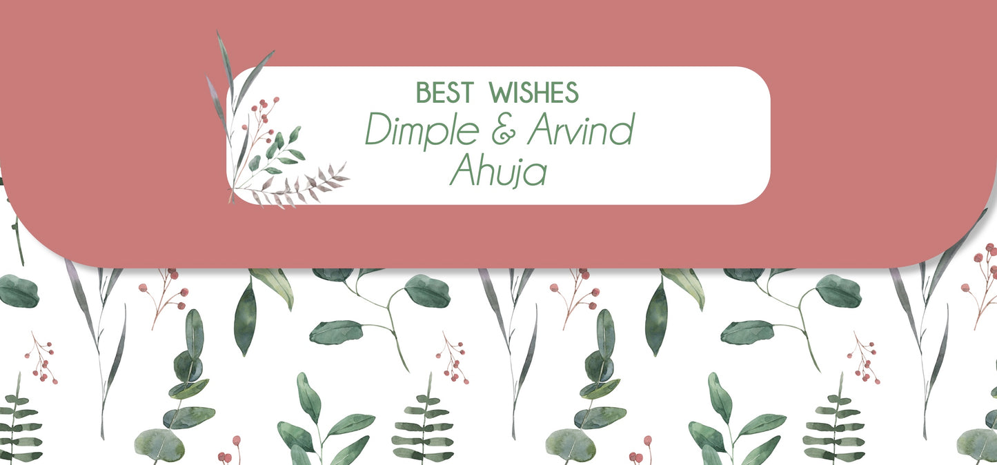 back design of gift envelope with leaves and coloured flap