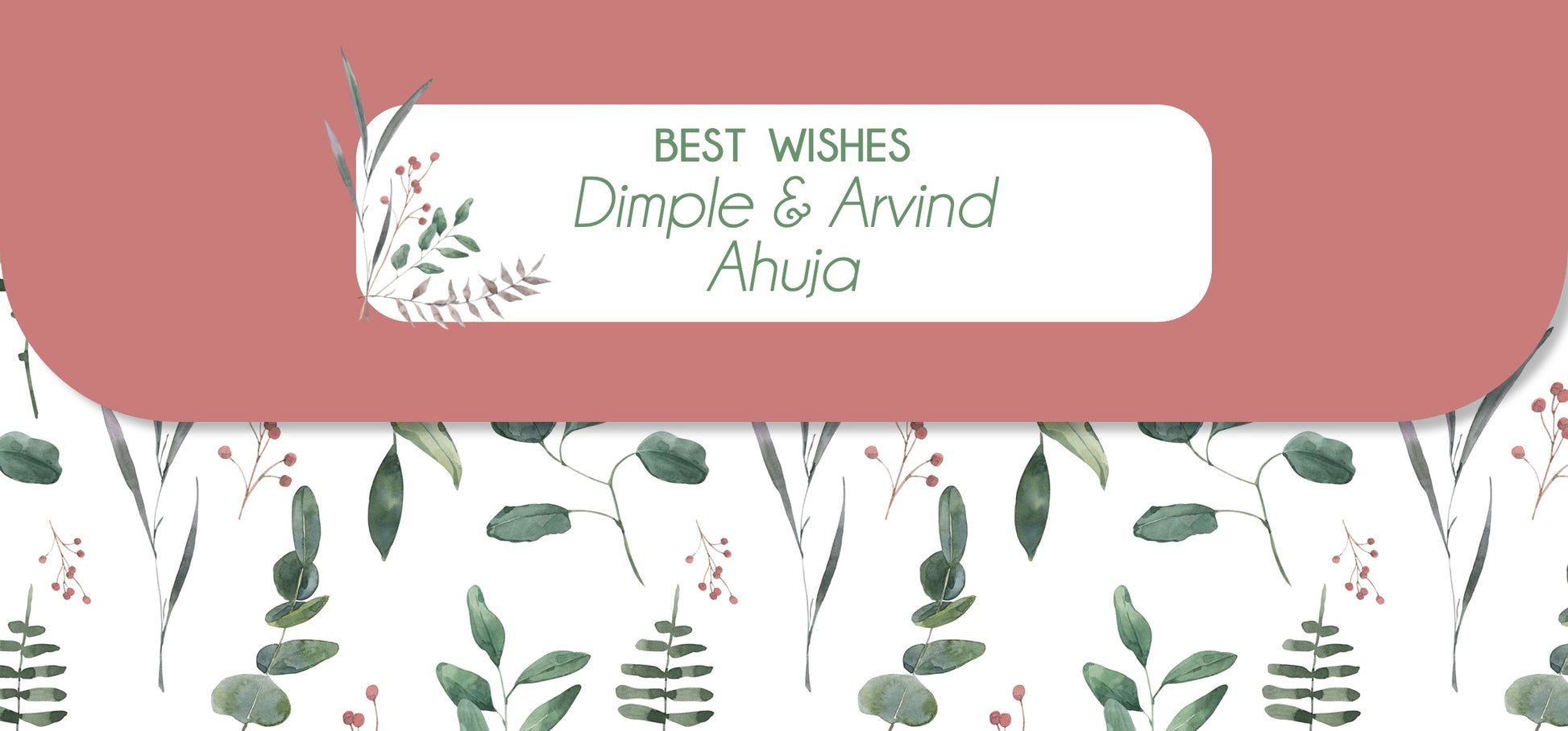 back design of gift envelope with leaves and coloured flap