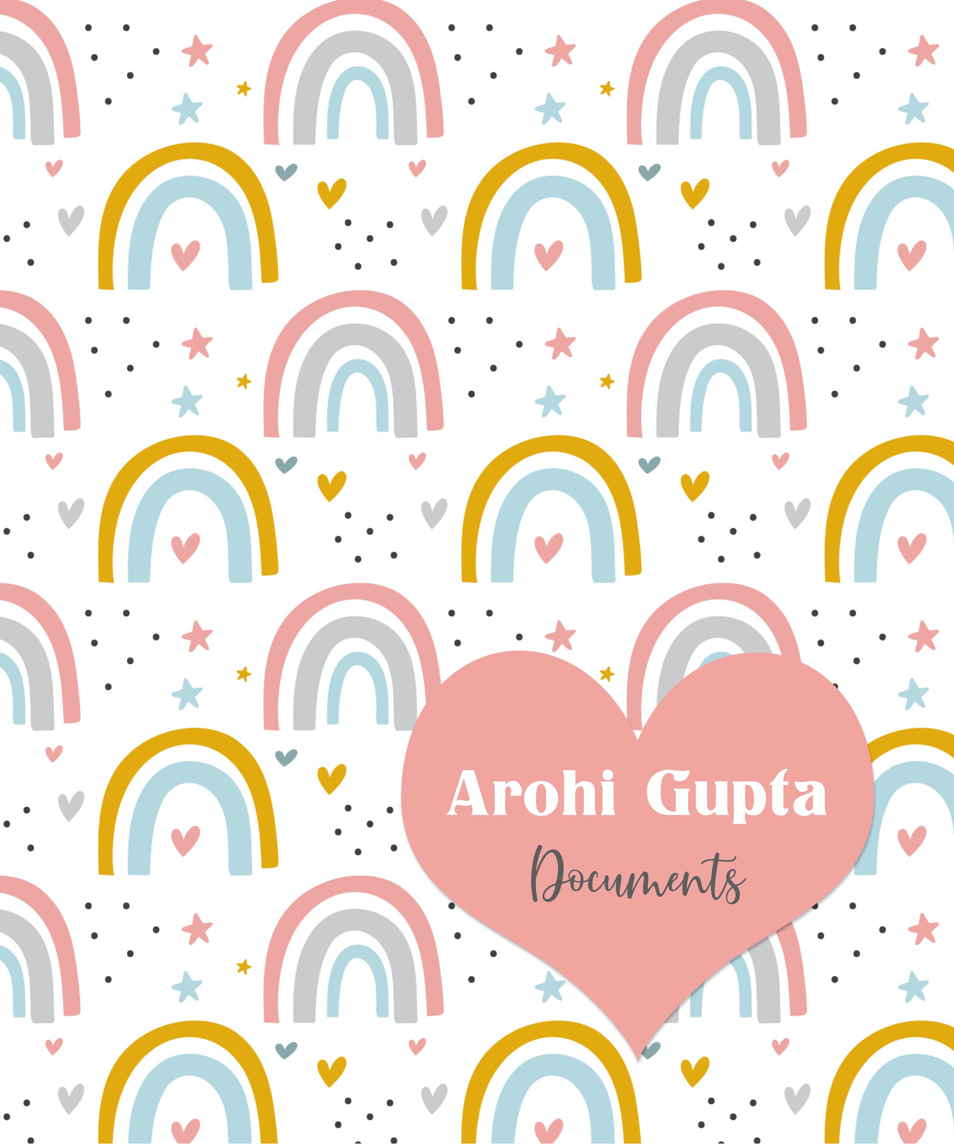 Personalised Folders - Love Rainbows