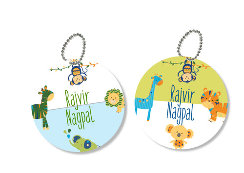 Bag Tags - Animal Safari Boys