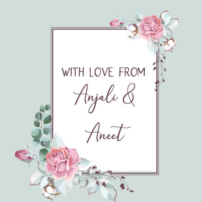 Gift Label - Framed florals