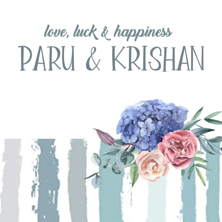 Gift Label - Teal Rose