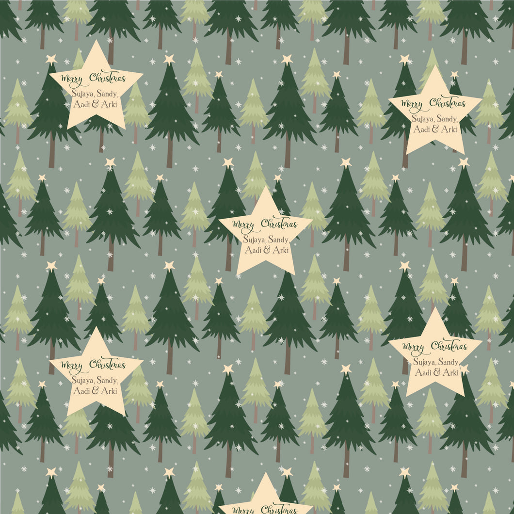 Personalised Wrapping Paper - A Green Christmas