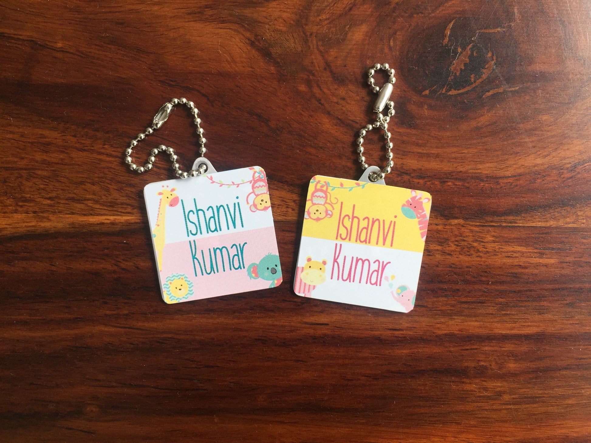 Bag Tags - Animal Safari Girls