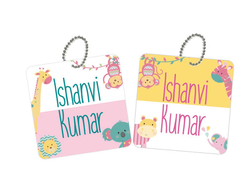 Bag Tags - Animal Safari Girls