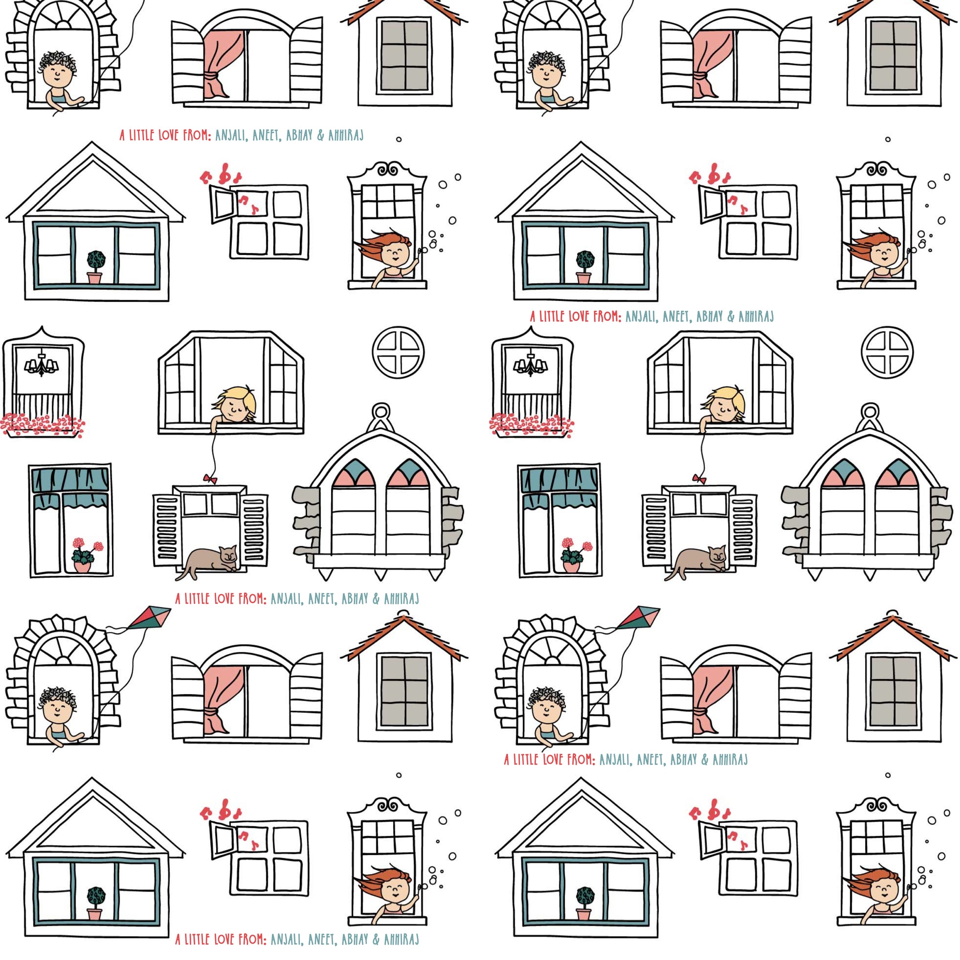 Personalised Wrapping Paper - At Home