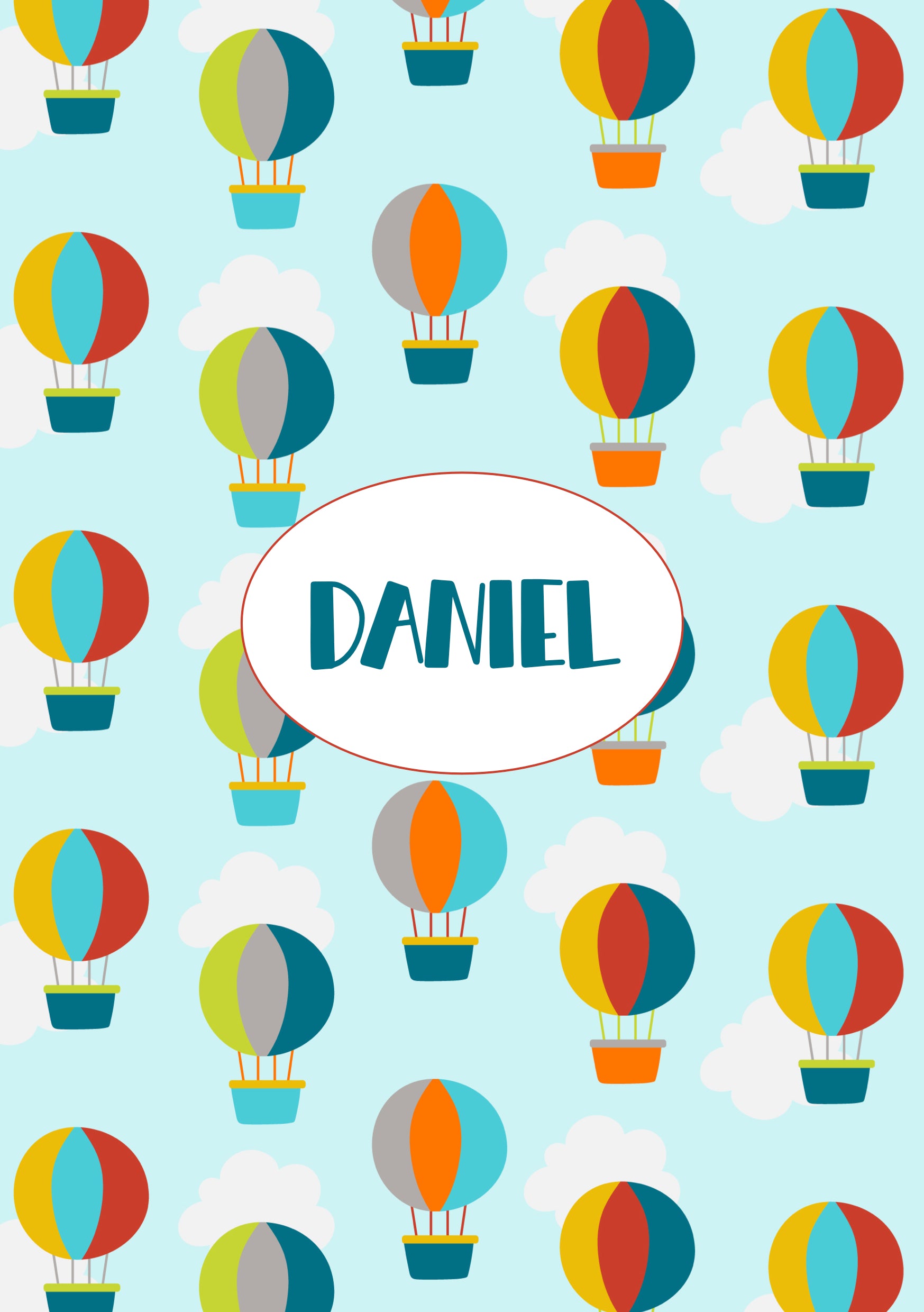 Personalised Note Book - Balloons