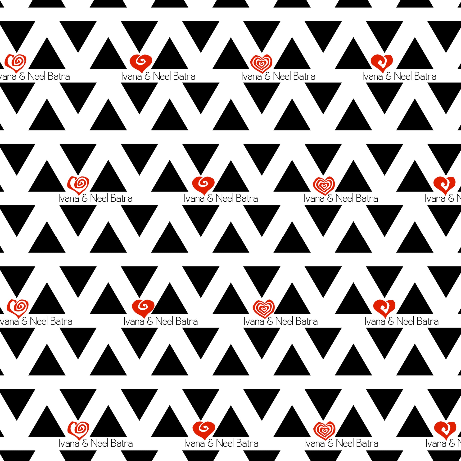 Personalised Wrapping Paper - Black & White Love