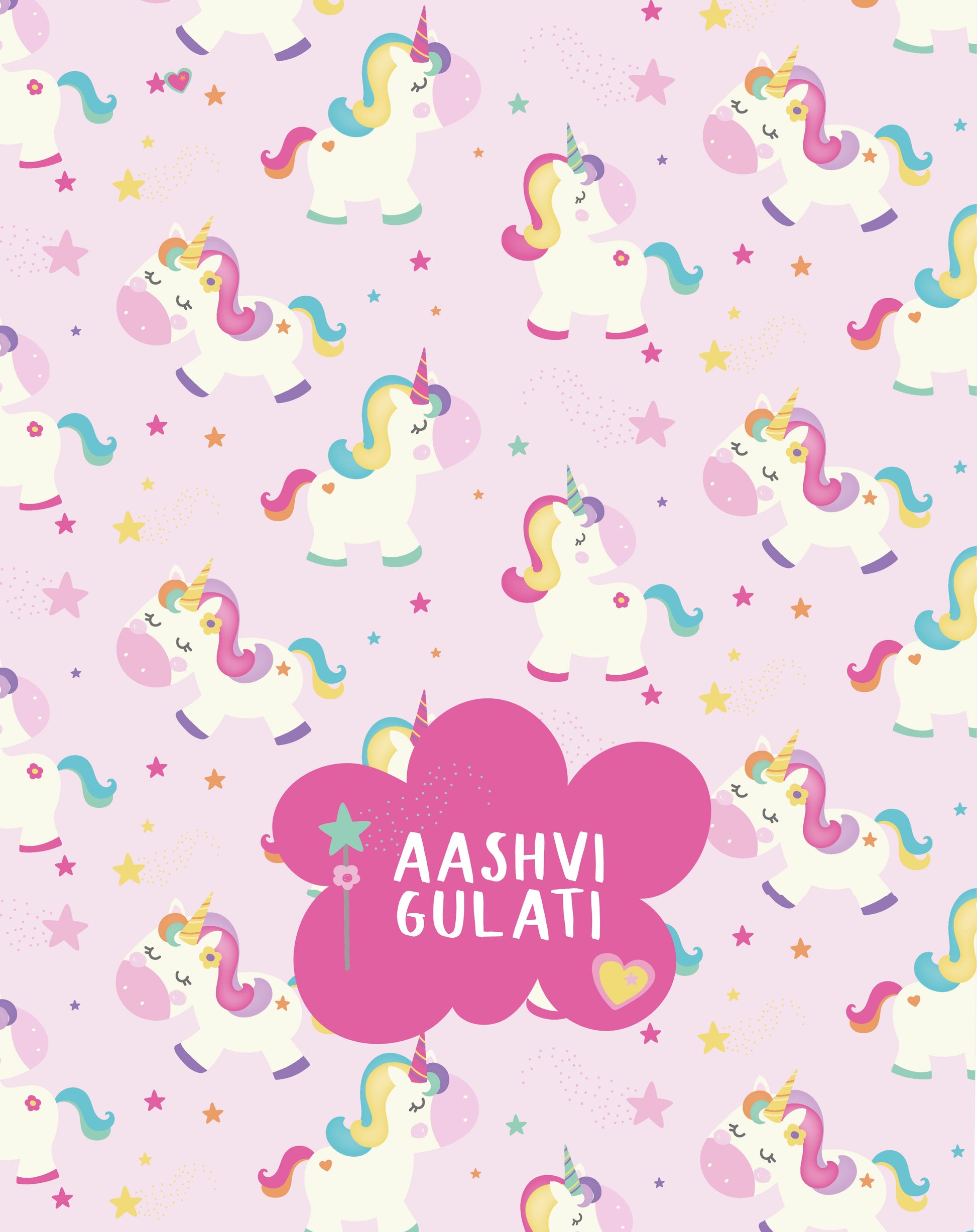 Clip Board - Rainbow Unicorns
