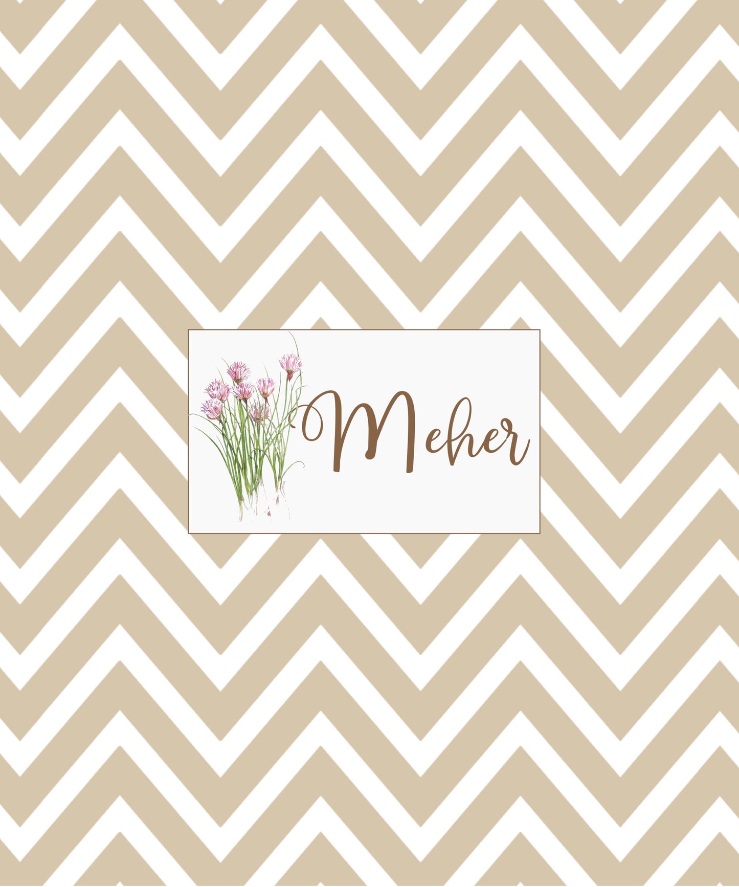 Personalised Folders - Chevron Flowers