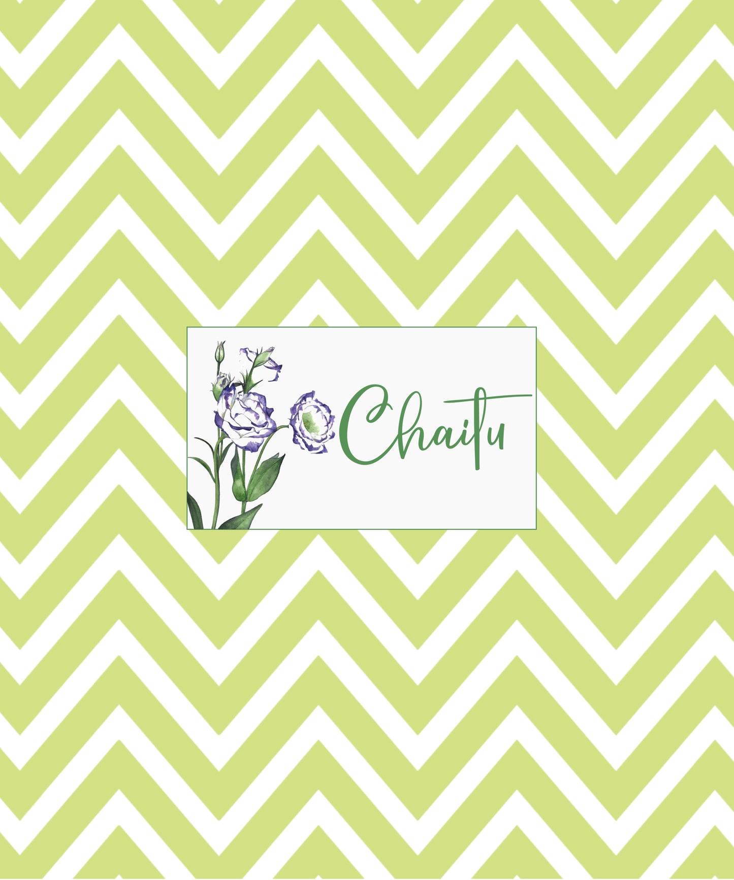 Personalised Folders - Chevron Flowers
