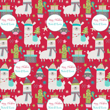 Personalised Wrapping Paper - Christmas Llamas