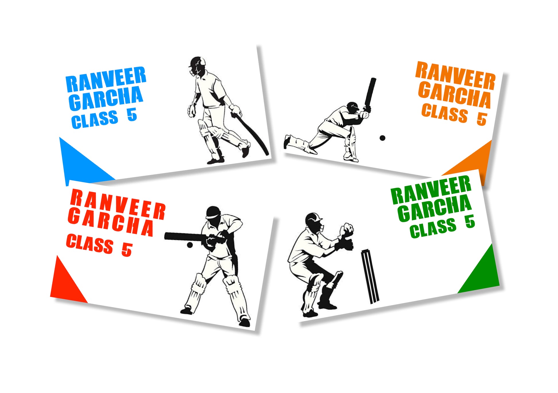 Personalised School Book Labels - Cricket | Label Shabel