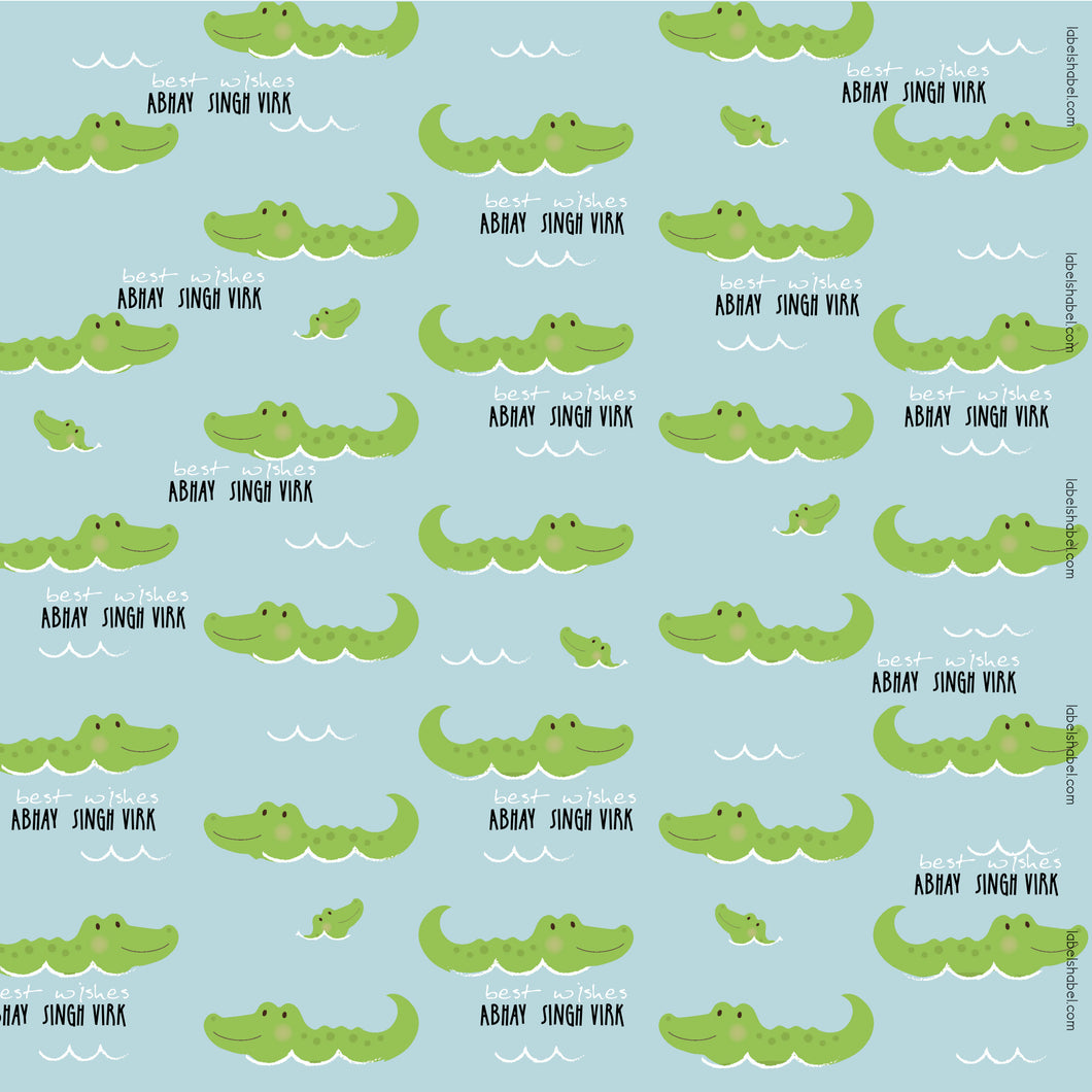 Personalised Wrapping Paper - Croc-a-Smile
