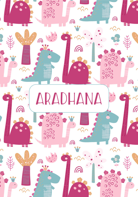 Personalised Note Book - Dino Girls