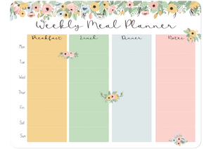 Magnetic Meal Planner - Floral