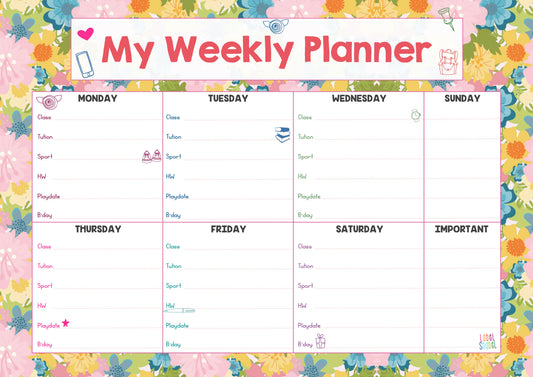Kids Weekly Planner