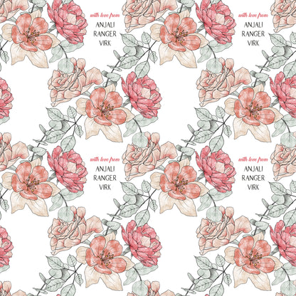 Personalised Wrapping Paper - Rose Affair