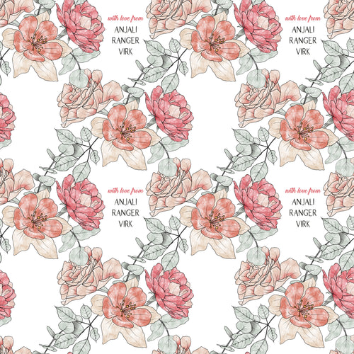 Personalised Wrapping Paper - Rose Affair