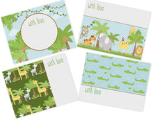 gift cards for kids jungle animals design 