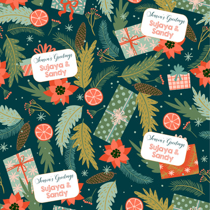 Personalised Wrapping Paper - Green Fern