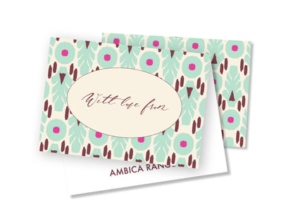 Personalised Folded Card - Ikat
