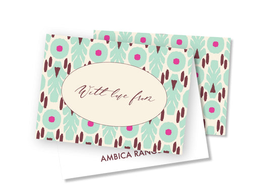 Personalised Folded Card - Ikat