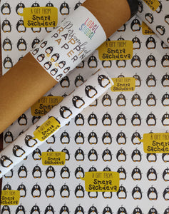 Personalised Wrapping Paper - Penguins